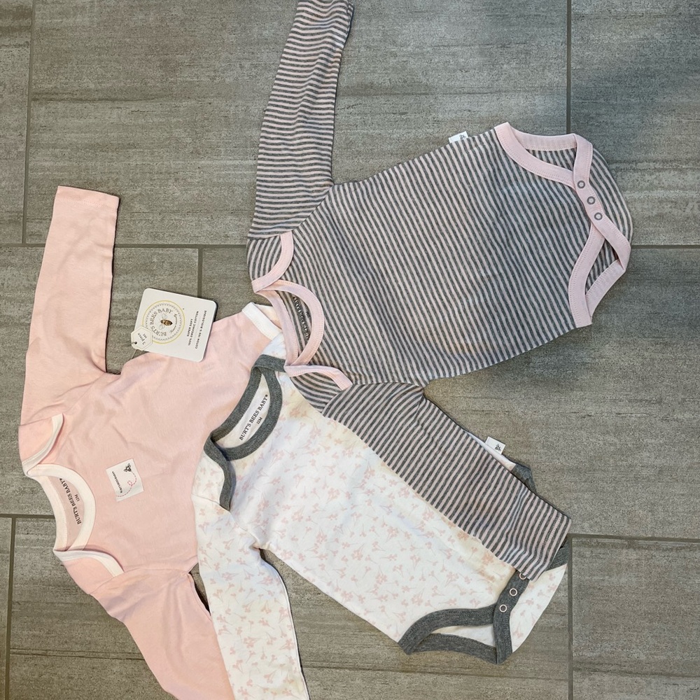 Burt’s Bees Baby three pack onesies!